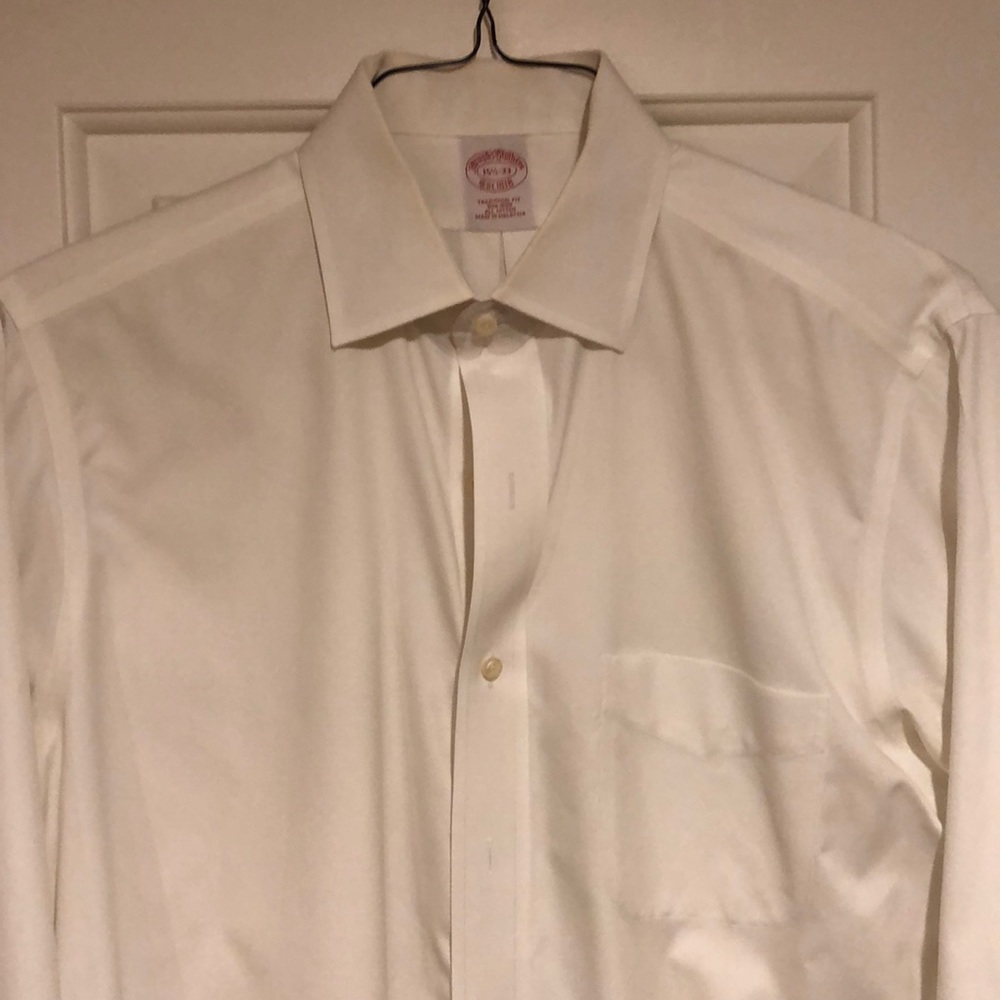 Brooks Brothers white dress shirt traditional fit